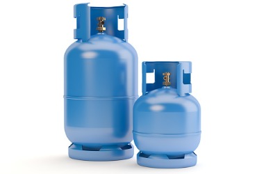 blue propane tanks